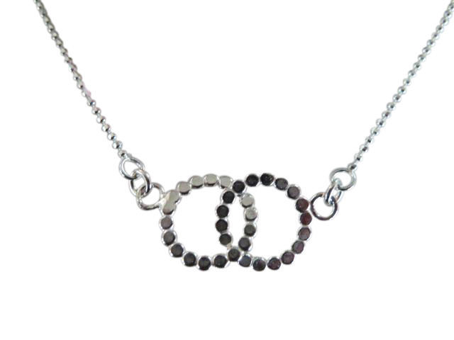 Double Entwined Flat Disc Pendant Silver- Armed & Gorgeous