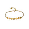 Small Disc Double Threaded Bracelet (Gold Plated or Silver)
