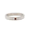 Contemporary Ruby Ring – Silver and 9ct Gold Band