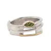 Peridot Marquis Silver and 9ct  Gold Ring