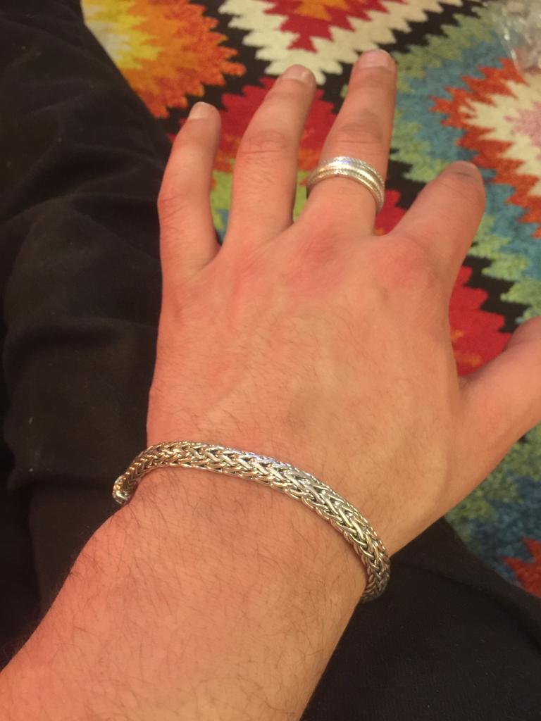 unisex silver bracelet men