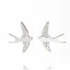 Swallow Stud Earrings (Silver or Gold )