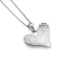 Hammered Silver Heart Necklace