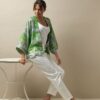 Hankercheif Green Kimono lifetyle