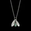Catherine Zoraida Lucky Leaf Drop Necklace – Silver