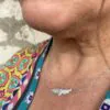 Fi Mehra Jewellery | Silver Angel Wing Heart Necklace – Medium