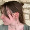 Heart Outline Hook Earrings With Opalites