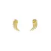 Fi Mehra Jewellery | Silver Wing Stud Earrings with Gold Plating