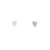 Fi Mehra Jewellery | Silver Organic Heart Stud Earrings