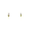 Fi Mehra Jewellery | Silver Feather Stud Earrings With Gold Plating