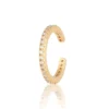 Gold-Plated Slim Ear Cuff With Clear CZ