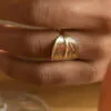 Wild Fawn Jewellery Tesoro Split Coin Ring (Gold or Silver)