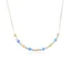 Aqua Blue Opal, Silver and Gold Fill Necklace