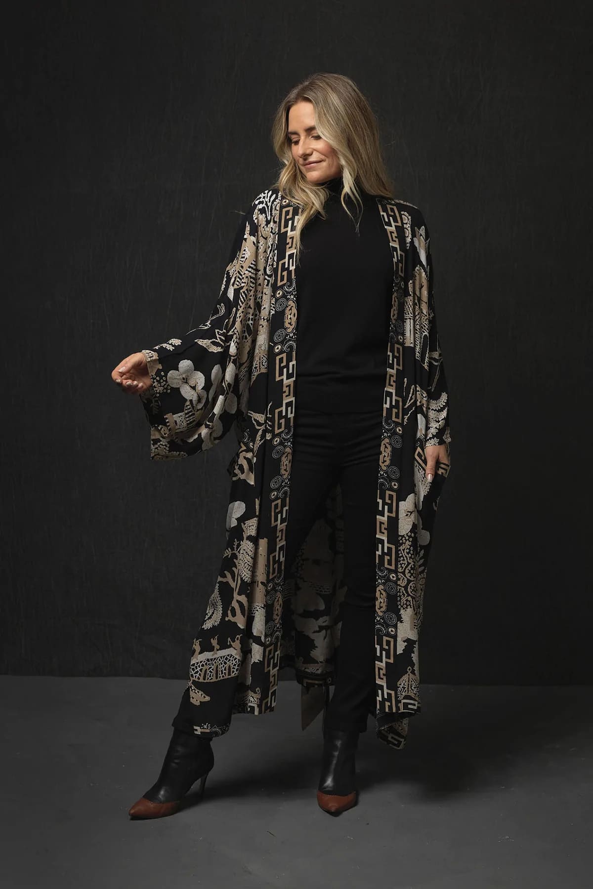 Giant Willow Print Kimono Green