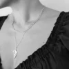 Catherine Zoraida Silver Fern Drop Necklace