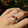 Dark Pink Tourmaline Ring