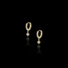 Catherine Zoraida Starry Night Cosmic Star Glitter Hoop Earrings (Silver or Gold Plated)