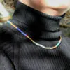 Silver Multi Bead Necklace with Copper and Brass (Amazonite,Turquoise,Lapis,Coral)