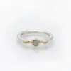 Fi Mehra – Silver & 9ct Gold Opal Ring