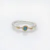 Fi Mehra Swiss- Silver & 9ct Blue Topaz Ring