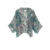One Hundred Stars Kimono Etched Floral Teal