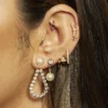 Pearl Drop Stud Earrings (Gold Plate/Silver)