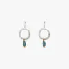 Adele Taylor – Carved Apatite Crystal Circle Drop Earrings