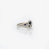 Fi Mehra Blue Sapphire & Diamond Starburst Signet Ring