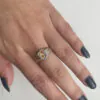 Fi Mehra – Orange Sapphire & Diamond Starburst Signet Ring (Large)