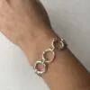 Molten Link Aquamarine and Silver Bracelet
