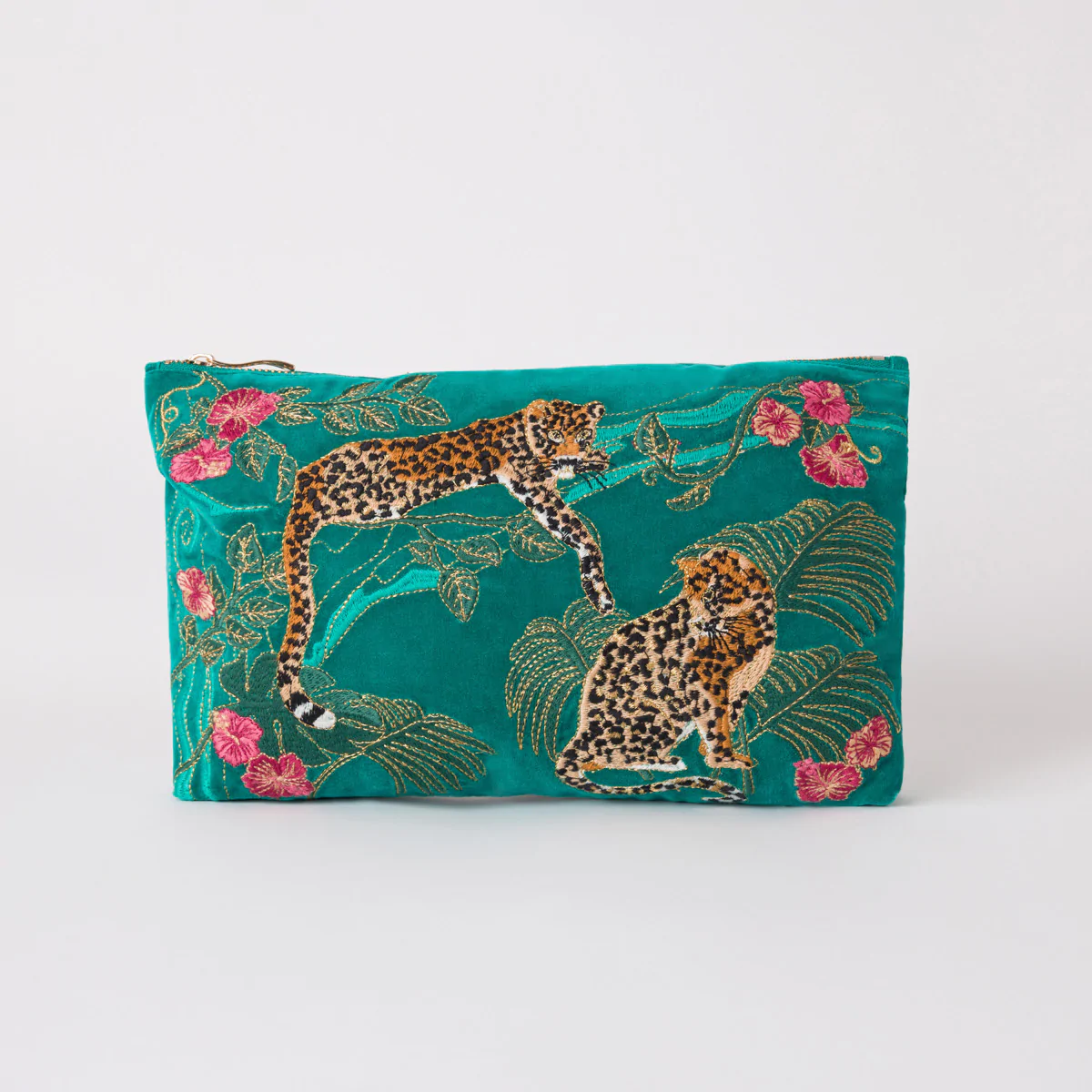 teal-jungle-jaguar-everyday-pouch-opulent-jungle-collection-elizabethscarlett.com-001