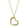 Alex Monroe Delicate Feather Heart Necklace