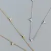 Gemstone Minimalist Necklace (Silver/ Gold Plate)
