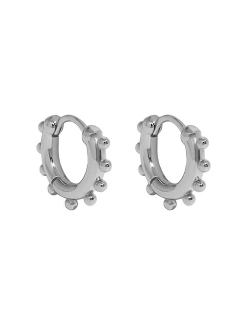Platinum-925-Sterling-Silver-Geometric-Vintage-Huggie-Earring