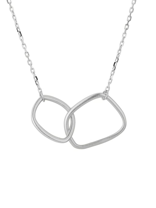 White-gold-irregular-necklace-925-Sterling-Silver-Geometric-Minimalist-Necklace
