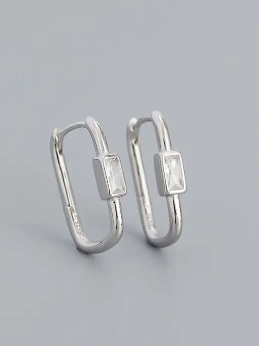 White-gold-(white-stone)-925-Sterling-Silver-Cubic-Zirconia-Geometric-Minimalist-Huggie-Earring