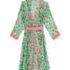 One Hundred Stars Gown Ikat Green