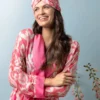 One Hundred Stars Dressing Gown Ikat Pink