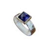 Sapphire Ring set in 9ct Gold on Silver Band