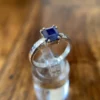 Sapphire Ring set in  9ct Gold on Silver Band