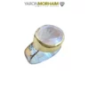 Rose Quartz Statement Ring set in 9ct Gold on Silver Band