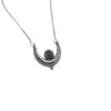 Crescent Gem Necklace (Various Gems Available)