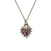 Millie Savage Pink Heart Necklace Silver/9ct Gold