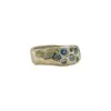 Millie Savage Aqua Scatter Band Ring (9ctGold/Silver)