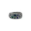 Millie Savage Aqua Scatter Band Ring (9ctGold/Silver)