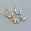 Opal Star Huggies (Silver/Gold-Plated)