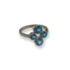 Four Stone Cluster Ring Light Blue Topaz & 9ct Gold