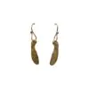 Sycamore Leaf Drop Earrings (Gold Plated Silver)