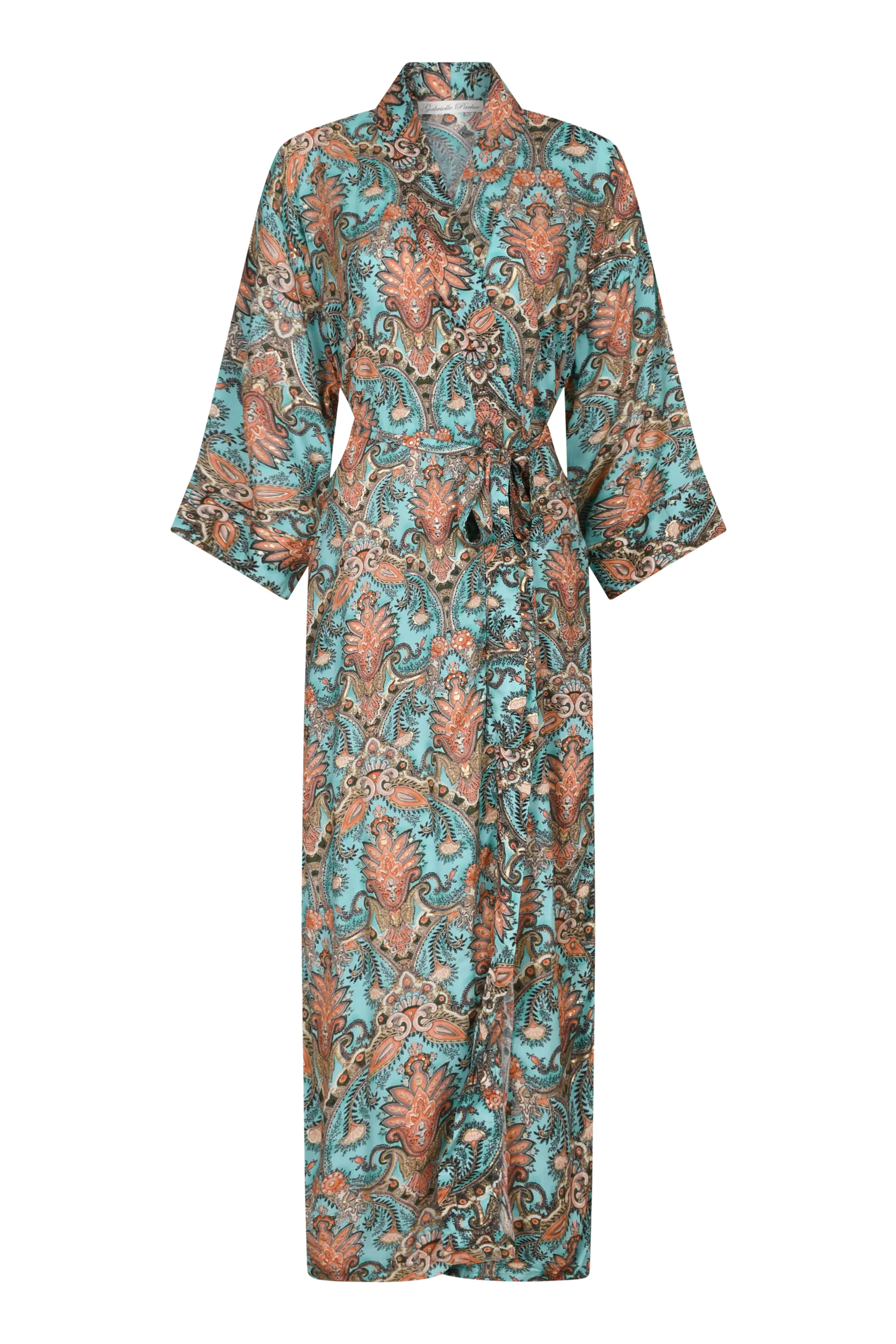 Modal-Kimono-in-Maharani-print-with-Gold