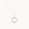 Wild Fawn – Organic Silver Circle Pendant Necklace